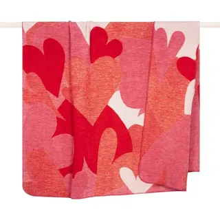 Kuscheldecke Hearts 150 x 200 cm Mischgewebe Pink