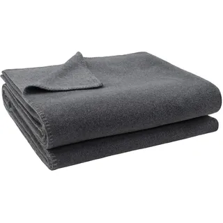 Wohndecke Soft-Fleece Decke 110 x 150 cm medium grau meliert, zoeppritz grau