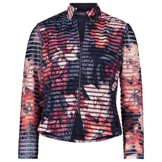 Vera Mont Damen Blazer-Jacke mit Print 48, Dark Blue/Dark Red - 48