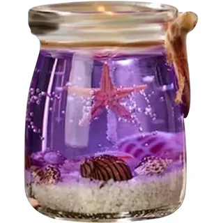 Ruhnjyg Duftkerze, Duftkerzen für zu Hause mit Duft - Muschel-Gel-Wachskerze - Tragbare Duftkerzen, Kerze im Glas für Schlafzimmer, Spa, Bad, Yoga
