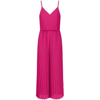 APART Fashion Damen Plissee-Overall, 2-in-1-Look, Overall mit weitem Bein, rückenfreies Outfit mit V-Ausschnitt, ärmelloses Kleid, geflochtene Spaghettiträger mit Perle, Kleidung für Hochzeitsgäste