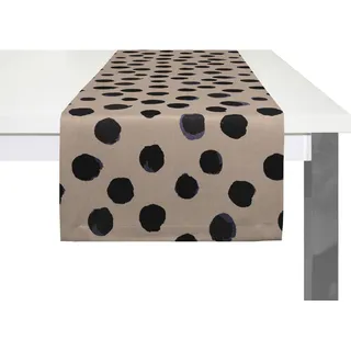 Tischläufer ADAM "Dots" Tischdecken Gr. B/L: 50 cm x 150 cm, rechteckig, lila Tischläufer nachhaltig aus Bio-Baumwolle,Made in Germany