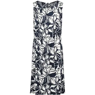 Betty Barclay Sommerkleid mit Rundhalsausschnitt in Dunkelblau/Weiß | 40