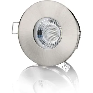 lambado® LED Spots für Badezimmer IP65 in Edelstahl gebürstet - Moderne Deckenstrahler/Einbaustrahler für Außen inkl. 230V 5W GU10 Strahler warmweiß - Hell & Sparsam