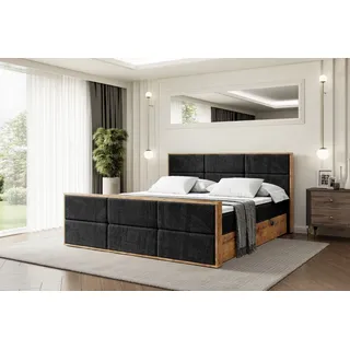 altdecor Boxbett 140 x 200 cm H3 Schwarz