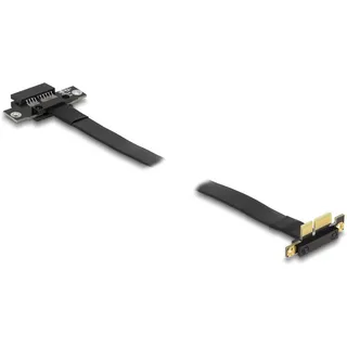 DeLock Riser Karte PCI Express x1 Stecker 90° gewinkelt zu x1 Slot mit Kabel 60 cm