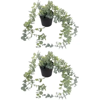 Ikea FEJKA Künstliche Topfpflanze, hängender Eukalyptus, 58 x 9 cm, 2 Stück