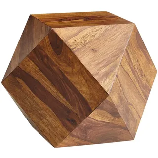 KADIMA DESIGN Diamant-Design Braun Sheesham 57 x 57 x 43 cm