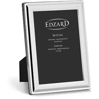 EDZARD Bilderrahmen Terni, versilbert und anlaufgeschützt, für 9x13 cm Foto silberfarben