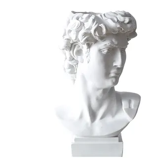 David Statue - Resin Statue Planter | Greek Head Planter Flower Vase | Ancient Greek Sculpture Home Decor | Art Sculpture Gift for Living Room, Shelf, Table
