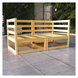 vidaXL Loungesofa Gartensofa 2-Sitzer Massivholz Kiefer, 1 Teile braun 70 cm x 67 cm x 70 cm