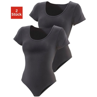 T-Shirt-Body VIVANCE Gr. 48/50, N-Gr, schwarz Damen Bodies Body T-Shirt-Body Bodys aus Baumwoll-Stretch-Qualität