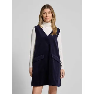 Minikleid mit V-Ausschnitt Modell 'CORDA', Marine, S