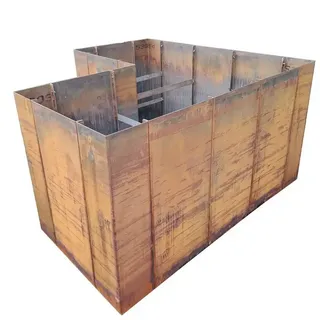 EdelrostPassion Hochbeet, L-Form Stahl 2mm, 200x100+150x80, H80 200,00 cm x 80,00 cm x 150,00 cm