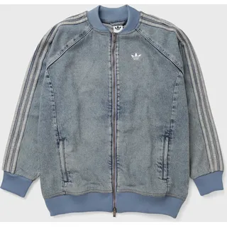 adidas SST Oversized Track Jeansjacke Worn Blue Denim S