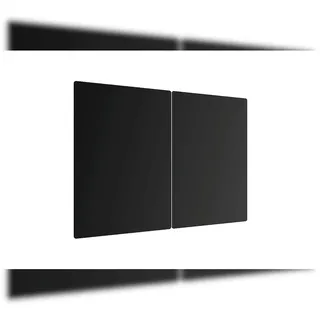 ALLboards Glas Herdabdeckplatte Schneidebrett Schwarz Classic Black 2er Set Arbeitsplatte Herdschutz Deko Gehärtetes Glas, 2 Stück – 52x30cm