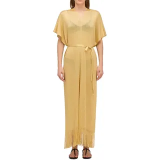 Sundek Long Kaftan With V-neck Kurzarm Langes Kleid - Gold / Gold - One Size