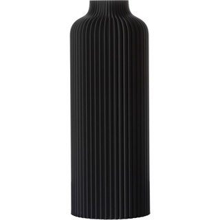 3D Vase Dekovase Anouk L 30cm Nachhaltige Deko Vase Pampasgras Trockenblumen, Bodenvase schwarz