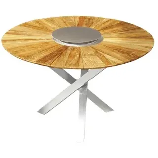 Zebra Oryx Tisch rund 120cm aus recyceltem Teakholz