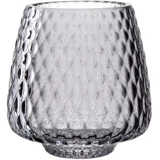 LEONARDO Teelichthalter GIULIA Glas Grau