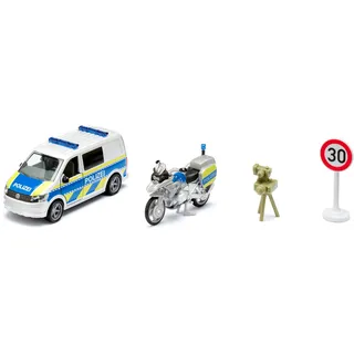 Siku 2562 - VW T6 mit BMW Polizeimotorrad bunt