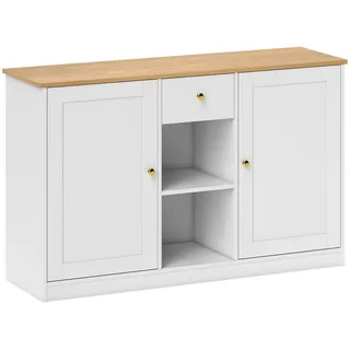 Homcom Sideboard 120 x 75,2 x 35 cm Weiß