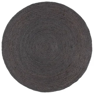 vidaXL Juteteppich 240 x 240 cm Dunkelgrau