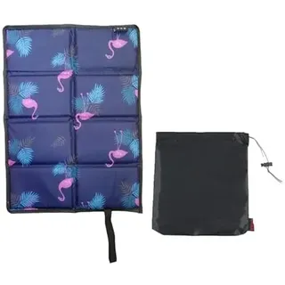 Hrlace Outdoor Sitzkissen Faltbar 40 * 29.5cm Sitzunterlage Outdoor Thermo Sitzkissen Sitzmatte Wasserdicht Tragbar Garten Isomatte mit 1 Aufbewahrungsbeutel für Camping Wandern Picknick Flamingo