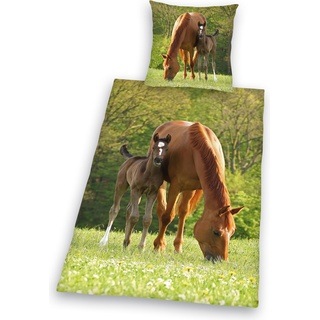 Herding, Kinderbettwäsche, Pferd mit Fohlen Bettwäsche