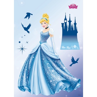Komar Disney Deco-Sticker PRINCESS DREAM | 50x70cm | Wandtattoo, Wandsticker, Wandaufkleber, Wandbild, Prinzessin, Aschenputtel, Schloss, Kinderzimmer -14016h