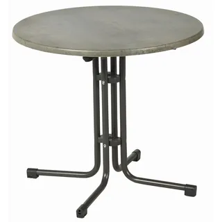 ACAMP Piazza Gartentisch Ø 80 x 72 cm anthrazit/cemento klappbar 56628
