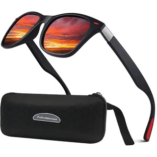 Polarisierte Sonnenbrille Herren Damen UV-schutz Polbrille Angeln Fahrrad | TR90 Ultraleicht Rahmen,HD-Pilotobjektive,Vintage Klassisch Elegant Golf Reisebrille autofahren sportbrille - 53 mm