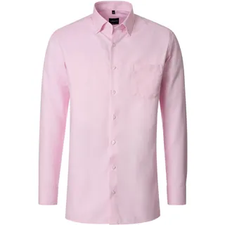 Businesshemd VENTI "VENTI Businesshemd Langarm uni", Herren, Gr. 47, Normalgrößen, rosa (rot), 100% Baumwolle, unifarben, comfort fit, Hemden