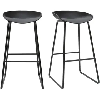 miliboo Barhocker 52 x 84,5 x 43,5 cm Schwarz