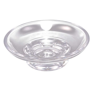 TOPBATHY Glas-Seifenschale, transparent, rund, behälter, Essentials, Seifenschale, Duschaufbewahrung, für Küche und Badezimmer