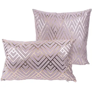 Gallazzo Dekokissen 420 2er-Set Taupe / Gold 
