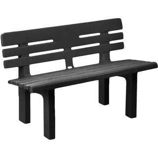 Mojawo Stabile Exclusive Parkbank KunststoffGartenbank Sitzbank 110x52x71cm Anthrazit