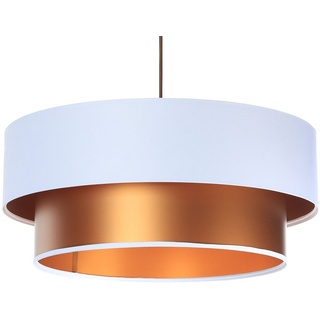 ONZENO Pendelleuchte Duo Ellegant Elite 1 40x20x20 cm, einzigartiges Design und hochwertige Lampe braun|weiß