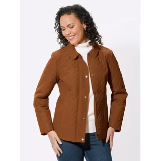 Steppjacke CASUAL LOOKS, Damen, Gr. 50, braun (cognac), 100% Polyester, Wattierung:100% Polyester, unifarben, Langarm, Jacken