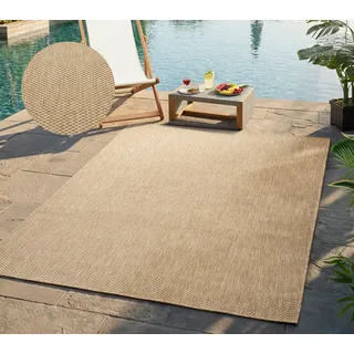Teppich BRUNO BANANI "Venezia, auch als Läufer", beige (sand), B:120cm H:4mm L:160cm, Kunstfaser, Teppiche, Teppich, In- und Outdoor geeignet, Sisal-Optik, Wetterfest & UV-beständig