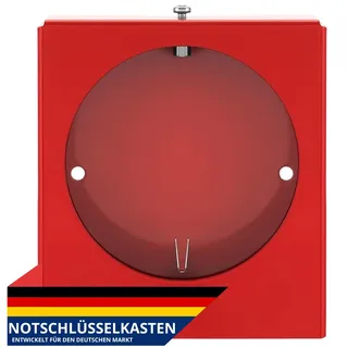 notlok Safety Work Notschlüsselkasten mit Glasscheibe aus 1 mm starkem Stahlblech | Schlüsselkasten Abschließbar 98x90x21 mm | System-Schraubverschluss - „ im Notfall Scheibe einschlagen “