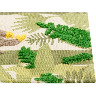 Beliani, Teppich, Kinderteppich Baumwolle mehrfarbig 80 x 150 cm Dschungelmotiv JANHTO (80 x 150 cm)
