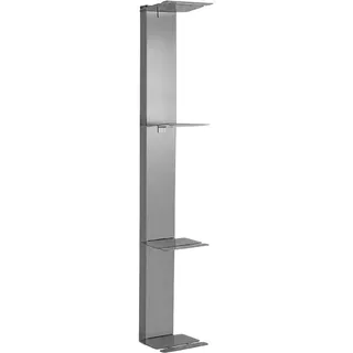 Radius Design Booksbaum Single Wandregal klein Silber – Wandregal aus pulverbeschichtetem Stahl, 91 cm hoch – platzsparendes Bücherregal mit Einlegeböden, modernes Design (724C)