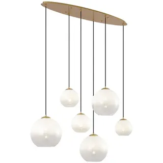 Qazqa Pendelleuchte Misty, ohne Leuchtmittel, Warmweiß, QAZQA Hängeleuchte, e27, Gold, Stahl, Modern