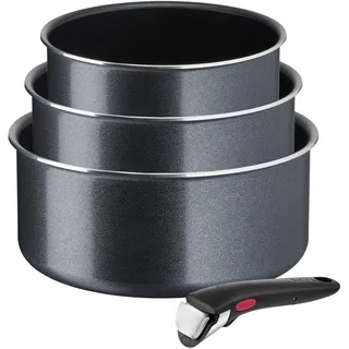 Tefal L15890 Ingenio XL Force Topf-Set 4-tlg. 3 x Kasserolle + abnehmbarer Griff