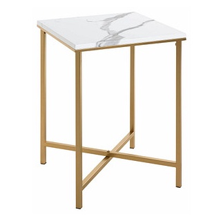 HAKU Möbel Beistelltisch gold-weiß 39,0 x 39,0 x 55,0 cm