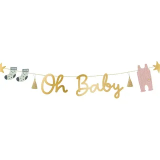 Partydeco Oh Baby Girlande 2,5 m gold