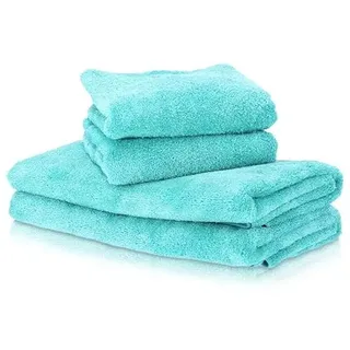 Pastaclean® Badetücher - Traumhaft Flauschige Handtücher (Türkis) Robust, saugstark und sanft zur Haut, Schnelltrocknend, 4 Handtücher in 2 Größen