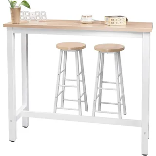 Woltu Bartisch 120 x 40 x 100 cm Beige