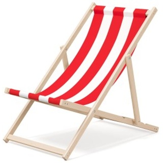 Outentin Gartenliege Klappbar Holz Strand - Premium Liegestuhl aus holz groß - für Garten, Balkon und Strand - Modernes Design - Strandliege holz...